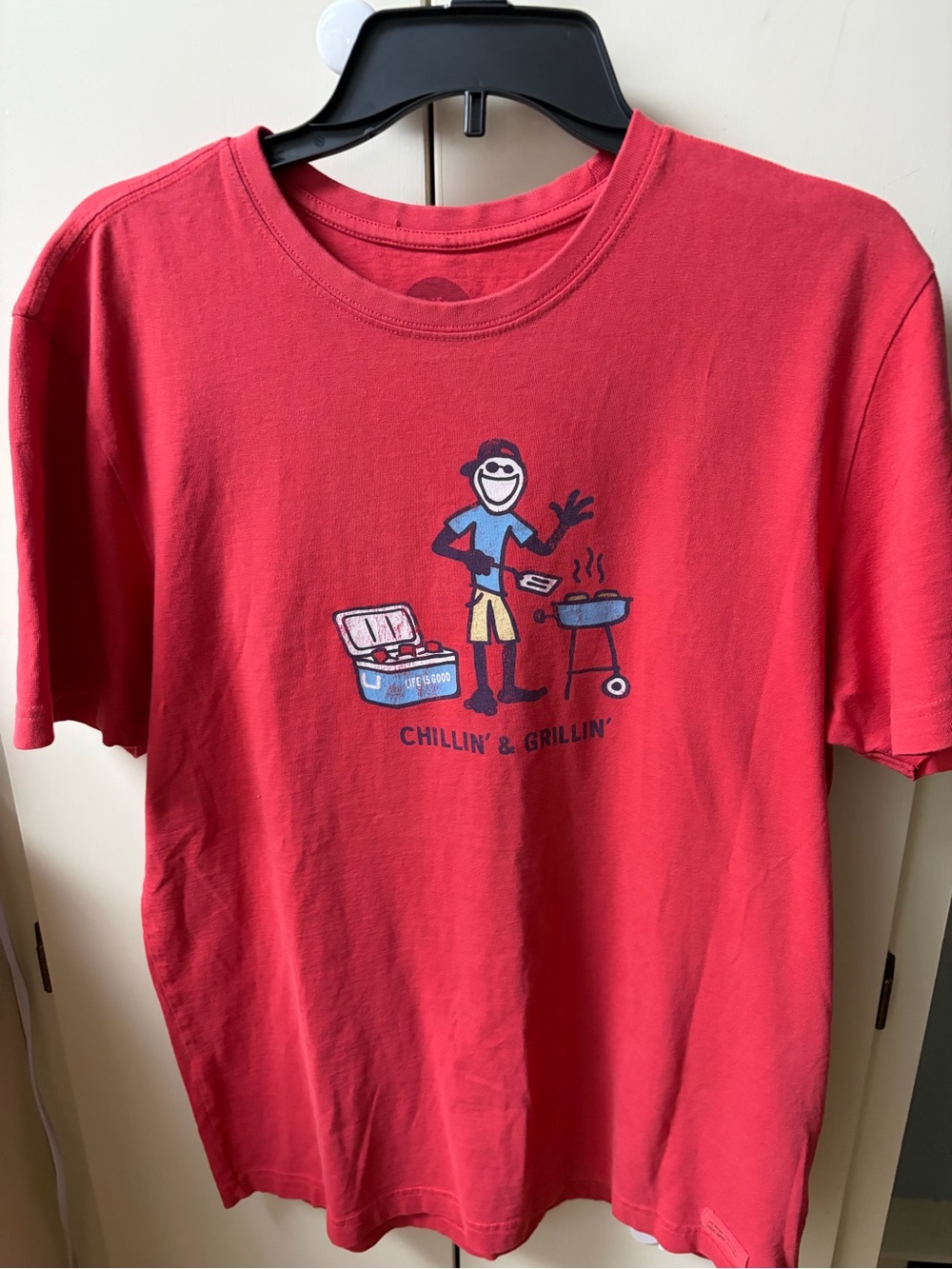 Life Is Good Red Graphic Tee with Dark Print - Picture 2 of 5